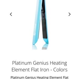 Royale's Platinum Genius Heating Element Flat Iron - Tiffany Blue
